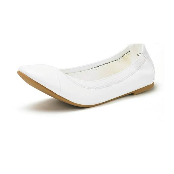 "Dream Pairs Sole-Flex Women's Ballerina Ballet Flats, Size 8.5, White" - Picture 4 of 8